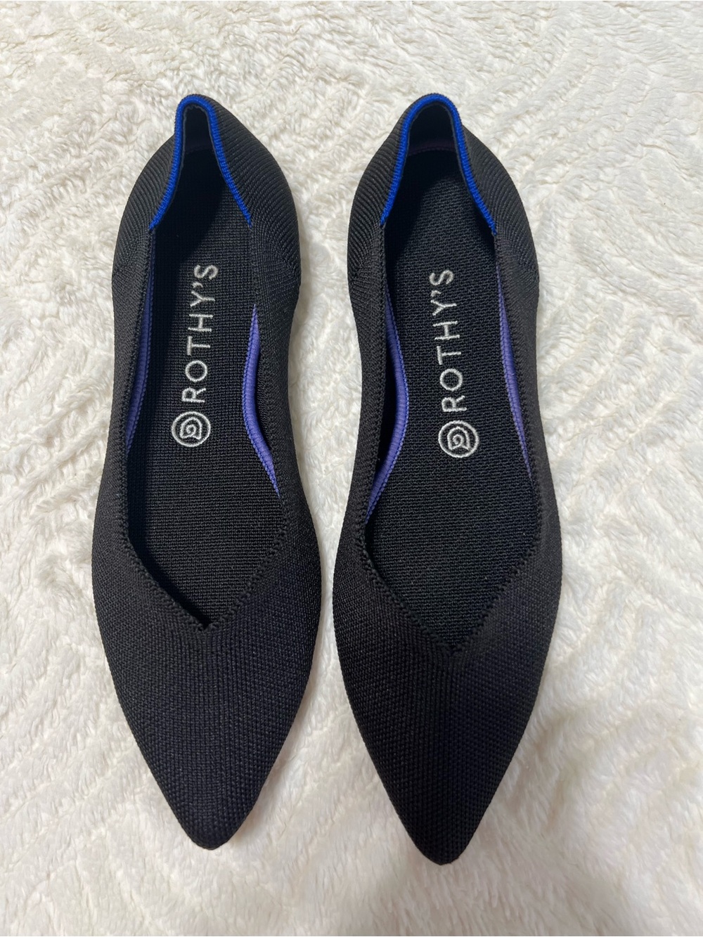 Rothy's Women's Black Pointed Knit Flats